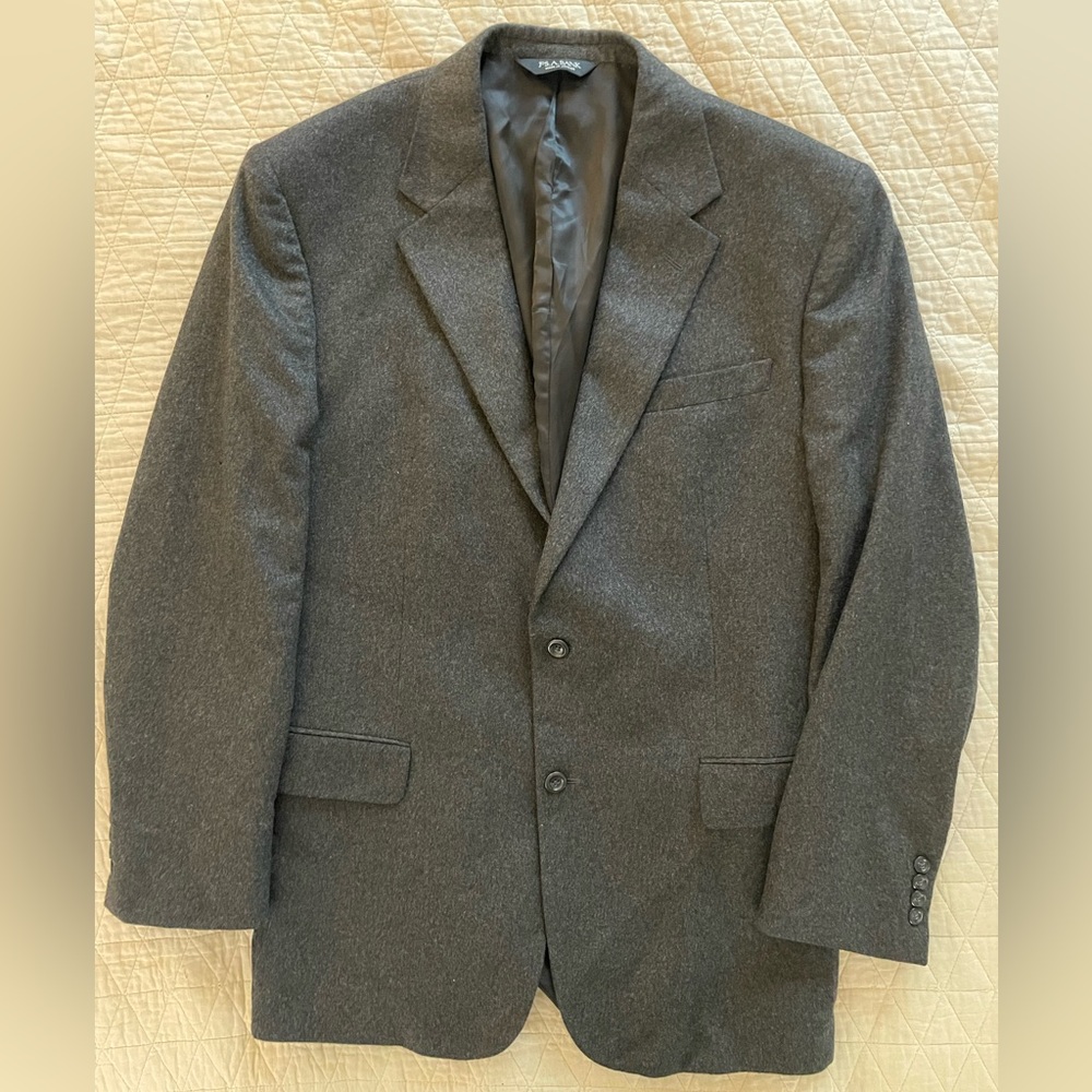 JoS. A. BANK Thick Soft Pure Cashmere Jacket in Charcoal Size 44 L